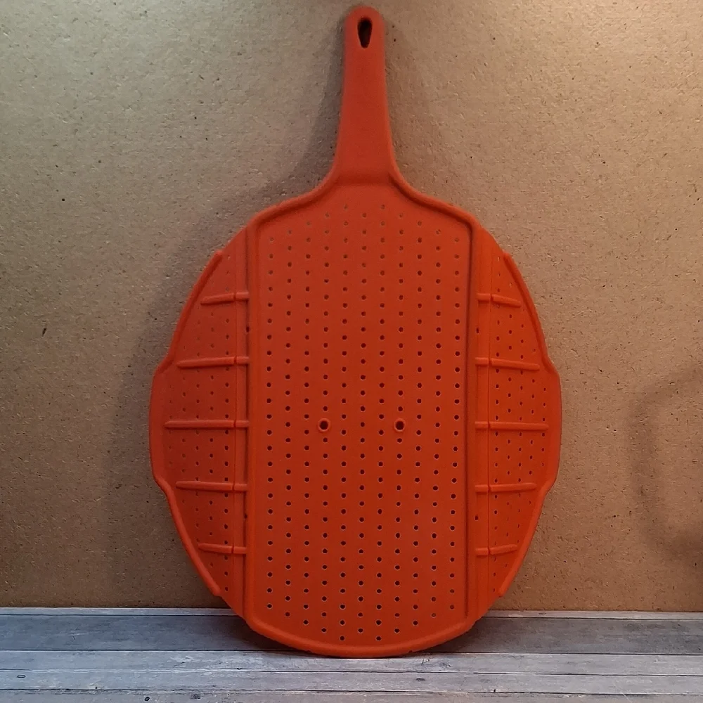 Squish Orange Collapsible Cooking-Frying Splatter Screen Guard